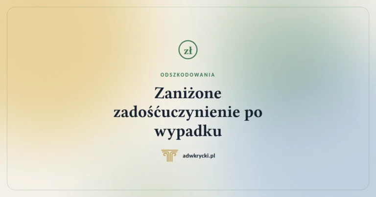 Zaniżone zadośćuczynienie po wypadku. Jak ubezpieczyciele obniżają kwoty