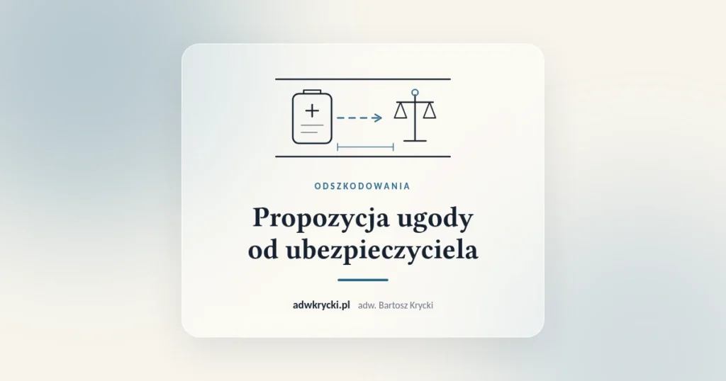 Propozycja ugody od ubezpieczyciela po wypadku, ugoda z ubezpieczycielem i negocjowanie odszkodowania