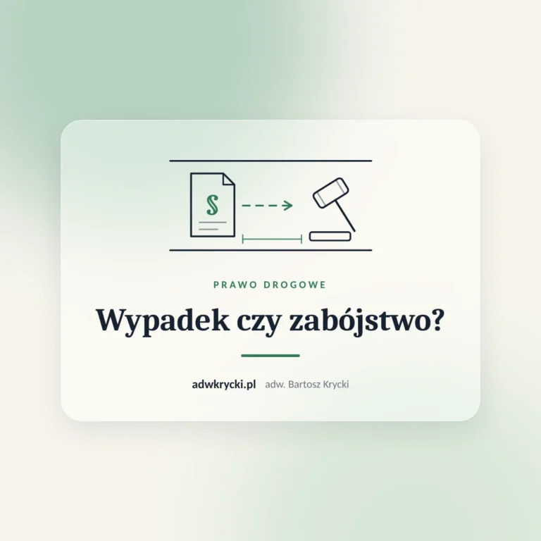 Akta sprawy karnej i młotek sędziowski, wypadek czy zabójstwo z zamiarem ewentualnym