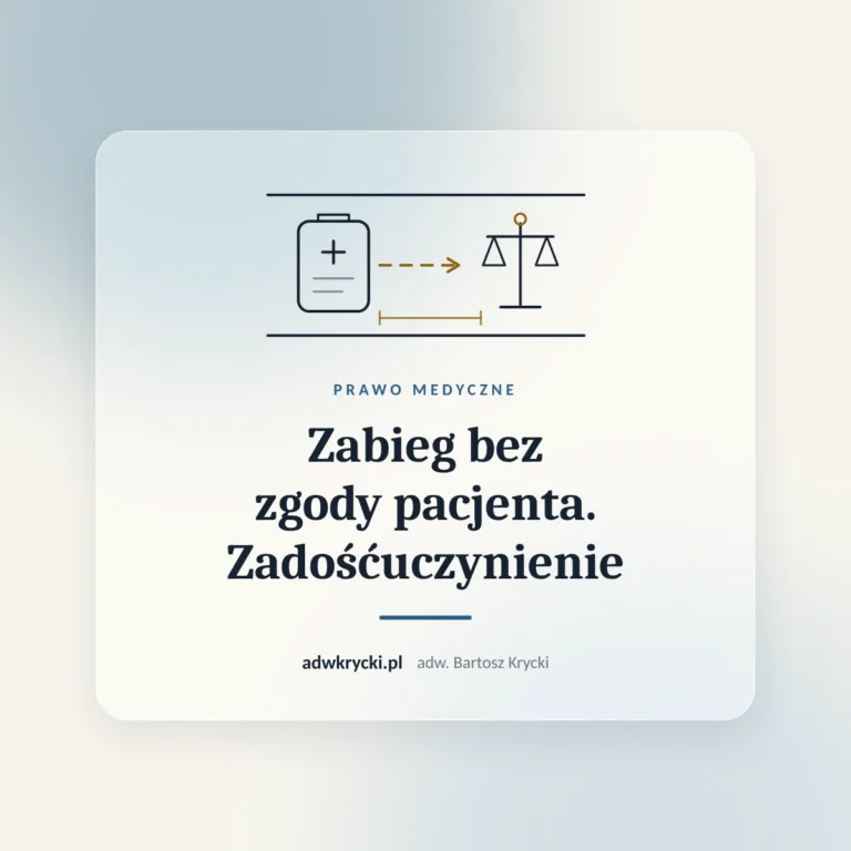 Formularz zgody na zabieg i długopis, zabieg bez zgody pacjenta i brak informacji o ryzyku